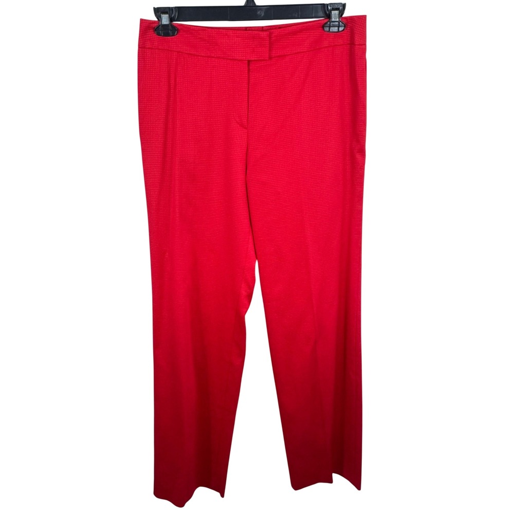 Escada Red Micro Textured Straight Leg Dress Pants Trousers Size 40 10 Slovenia